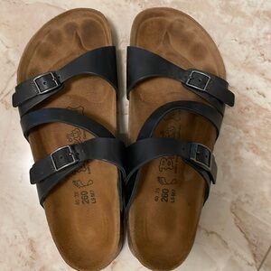 BIRKENSTOCK SALINA BIRKI’S 40 (9 US) BLACK LEATHER SANDAL